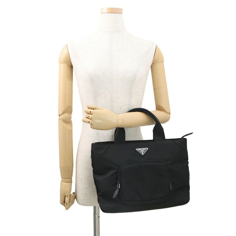プラダ トートバッグ Re-Nylon ナイロン 1BG354 PRADA 2way 黒