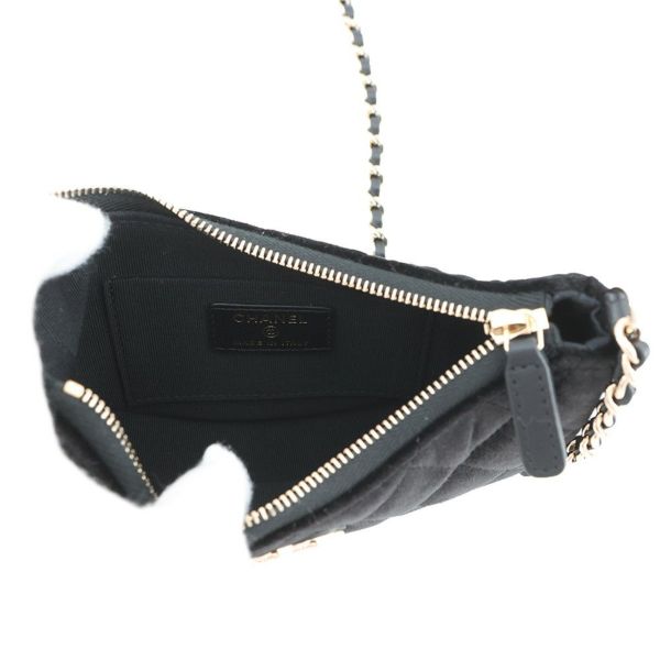 シャネル チェーンショルダーバッグ ココマーク マトラッセ ラインストーン ベロア CHANEL ノベルティ 2024イヤーズギフト 黒