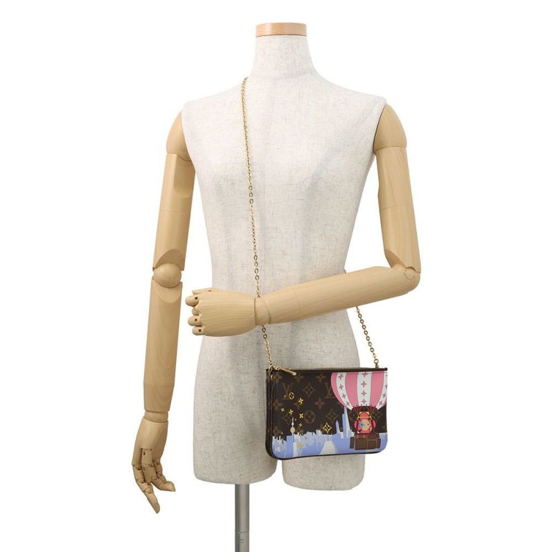 ルイヴィトン チェーンショルダーバッグ モノグラム ヴィヴィエンヌ ポシェット・ドゥーブル ジップ M68486 LOUIS VUITTON