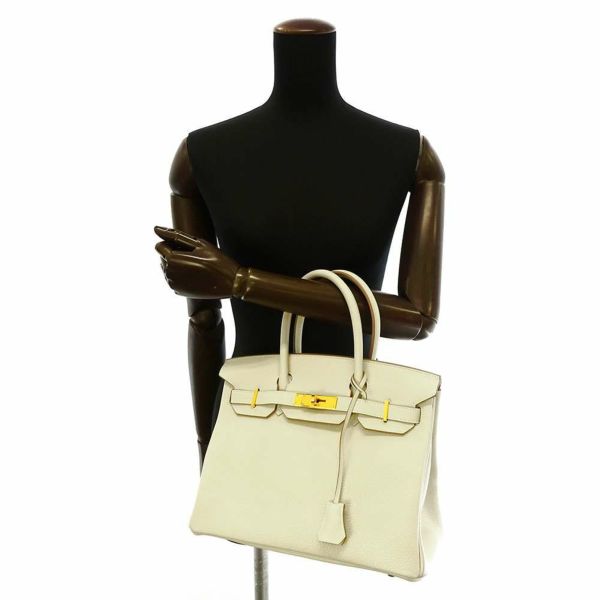 エルメス バーキン30 クレ/ゴールド金具 トゴ Z刻印 HERMES Birkin ハンドバッグ