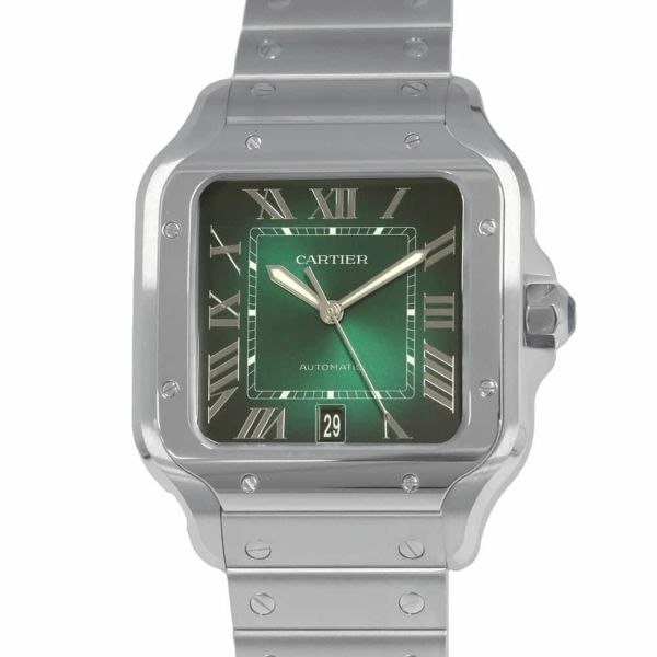 カルティエ サントス ドゥ カルティエ LM WSSA0062 Cartier 腕時計 グリーン文字盤