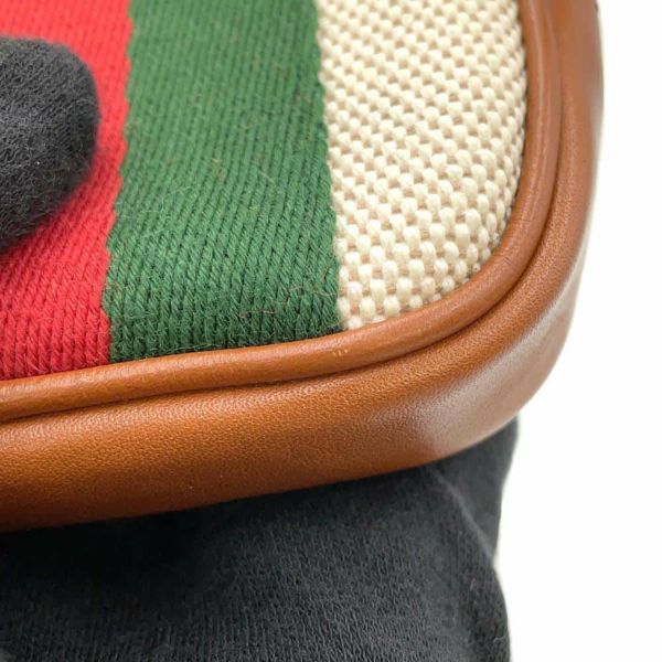 グッチ ベルトバッグ シェリーライン キャンバス レザー 581519 GUCCI ウエストバッグ フォンケース