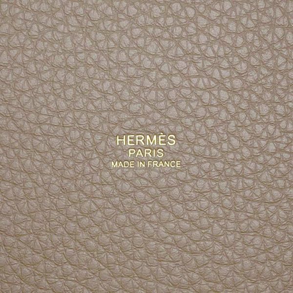 エルメス ハンドバッグ ピコタンロックMM エトゥープ/ゴールド金具 トリヨンクレマンス W刻印