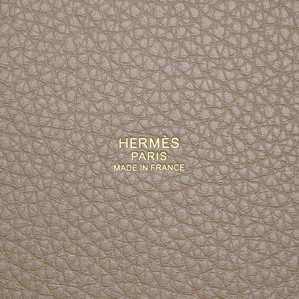 エルメス ハンドバッグ ピコタンロックMM エトゥープ/ゴールド金具 トリヨンクレマンス W刻印