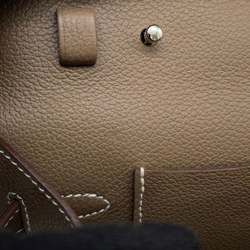 エルメス ケリーウォレット ロング トゥーゴー エトゥープ/シルバー金具 エバーカラー W刻印 財布