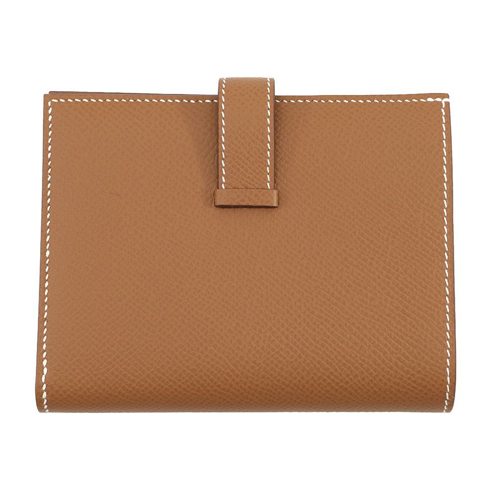エルメス 二つ折り財布 ベアンコンパクト ゴールド/シルバー金具 エプソン W刻印