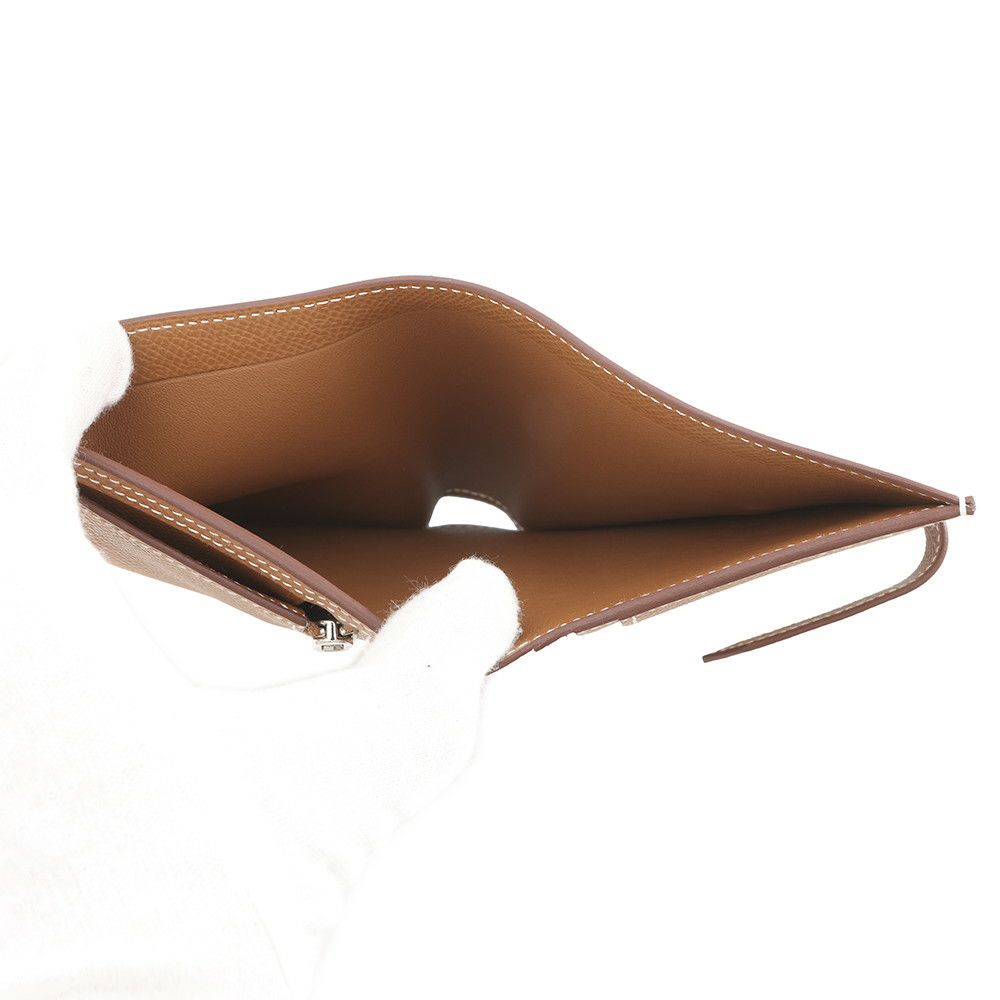 エルメス 二つ折り財布 ベアンコンパクト ゴールド/シルバー金具 エプソン W刻印