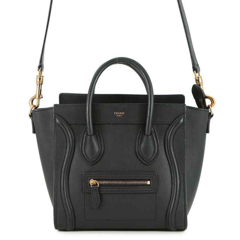 セリーヌ ハンドバッグ ラゲージシリーズ ナノショッパー 168243 CELINE 2way 黒