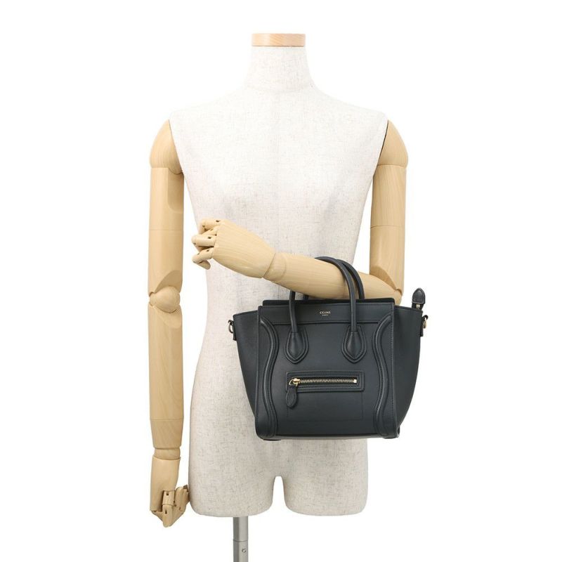 セリーヌ ハンドバッグ ラゲージシリーズ ナノショッパー 168243 CELINE 2way 黒