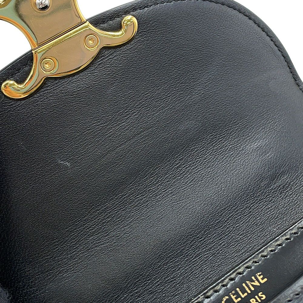 セリーヌ ハンドバッグ トリオンフ ミニ ブザス クレア 10L063 CELINE ミニバッグ 黒 2way