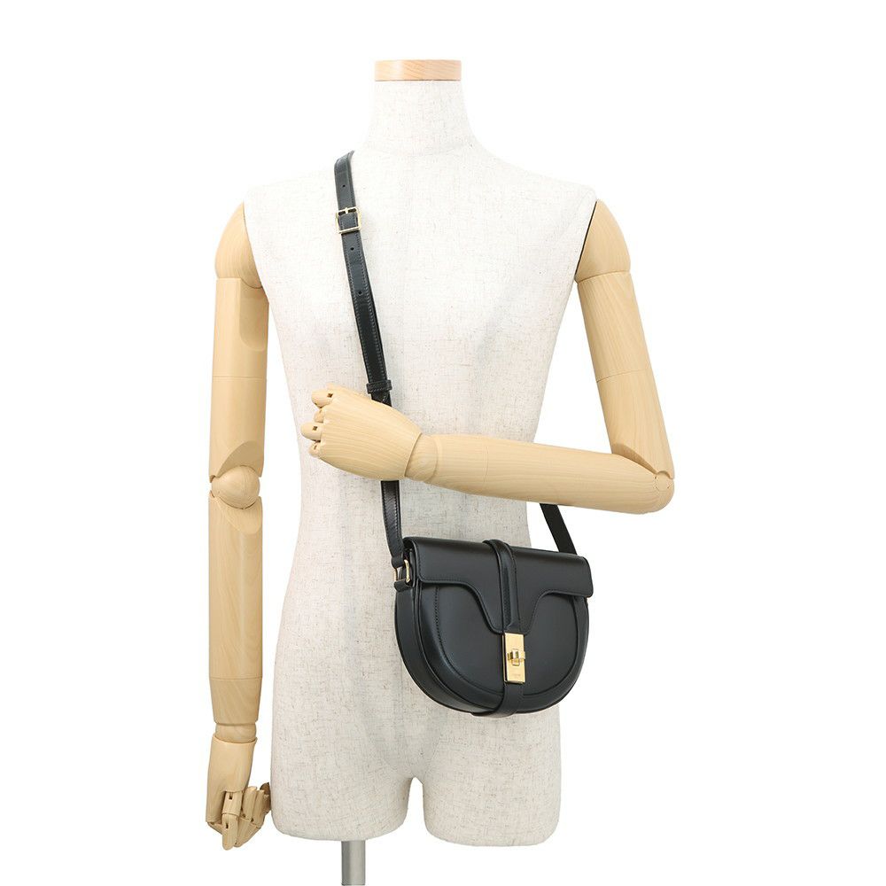 セリーヌ ショルダーバッグ スモール ブザス 16 セーズ レザー 188013 CELINE 黒