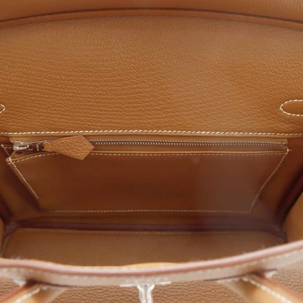 エルメス バーキン25 ゴールド/シルバー金具 トゴ W刻印 HERMES Birkin ハンドバッグ