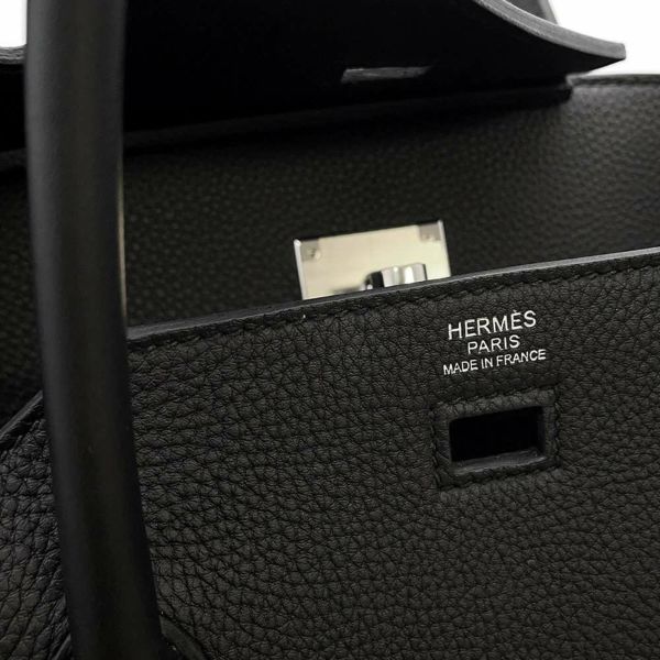 エルメス バーキン30 無秩序 ブラック/シルバー金具 トゴ/スイフト B刻印 HERMES Birkin 黒