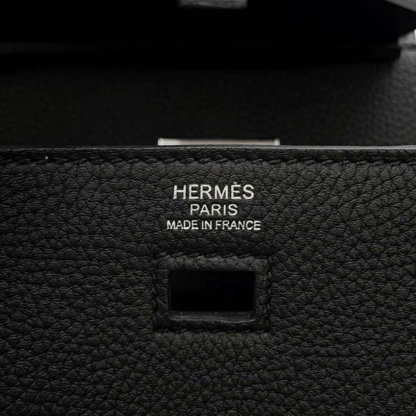 エルメス バーキン30 無秩序 ブラック/シルバー金具 トゴ/スイフト B刻印 HERMES Birkin 黒