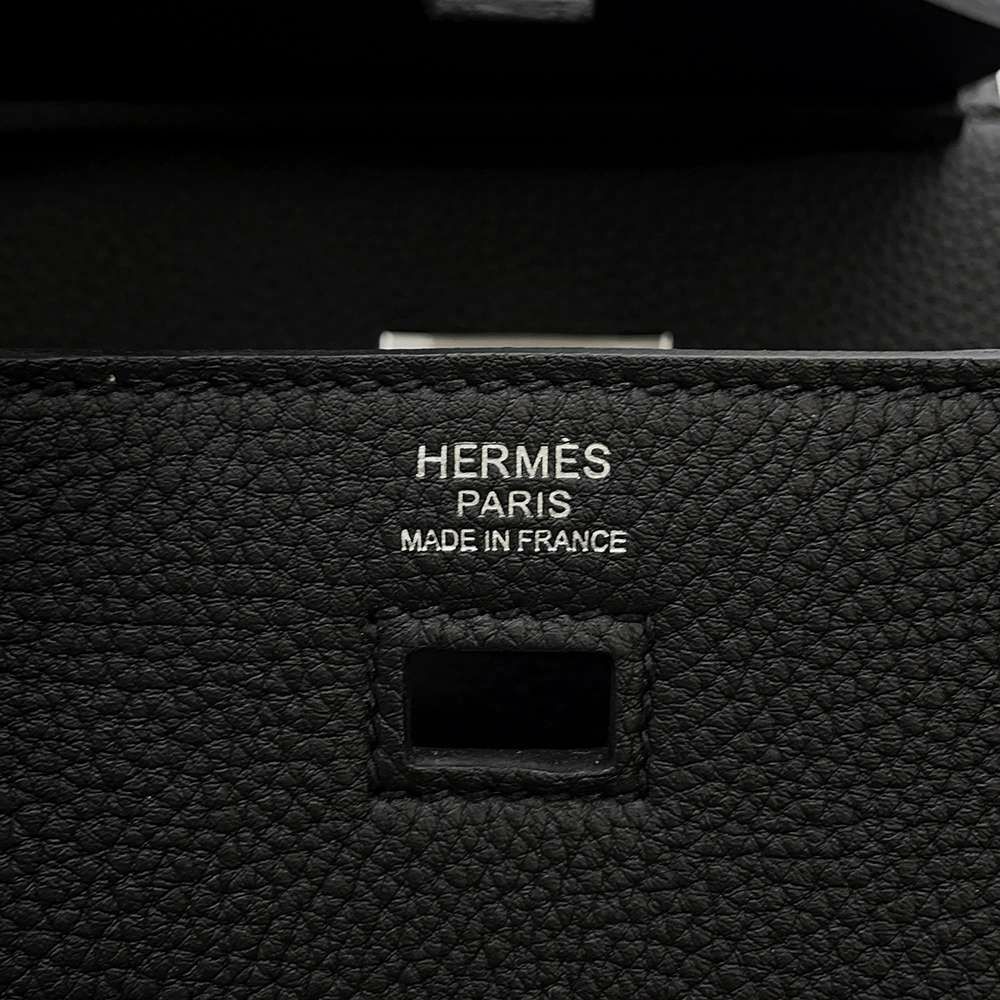エルメス バーキン30 無秩序 ブラック/シルバー金具 トゴ/スイフト B刻印 HERMES Birkin 黒