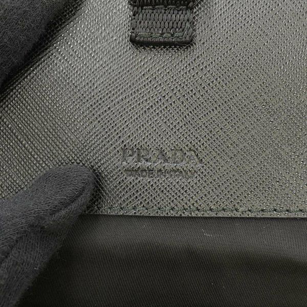 プラダ ショルダーバッグ フォンホルダー トライアングルロゴ ナイロン/レザー 2ZH109 PRADA スマホケース 斜め掛け 黒