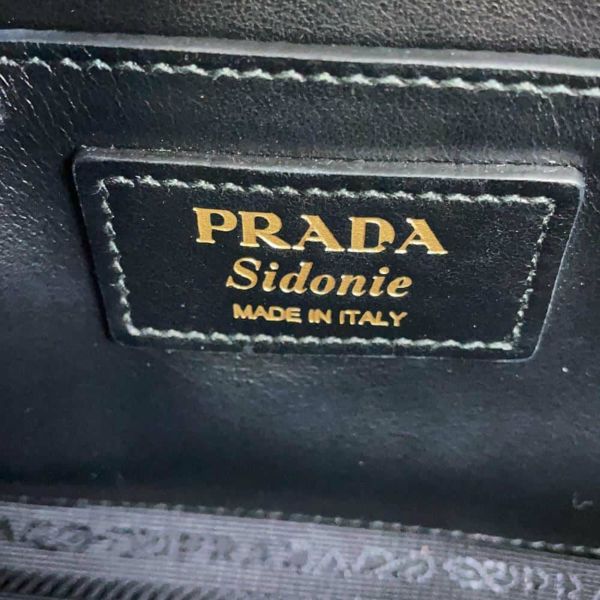 プラダ チェーンショルダーバッグ ロゴ レザー 1BD219 PRADA バッグ 黒 アウトレット品