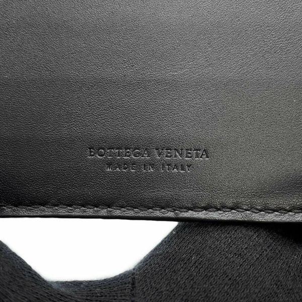 ッテガヴェネタ 二つ折り財布 イントレチャート マネークリップ レザー 123180 BOTTEGA VENETA メンズ 黒