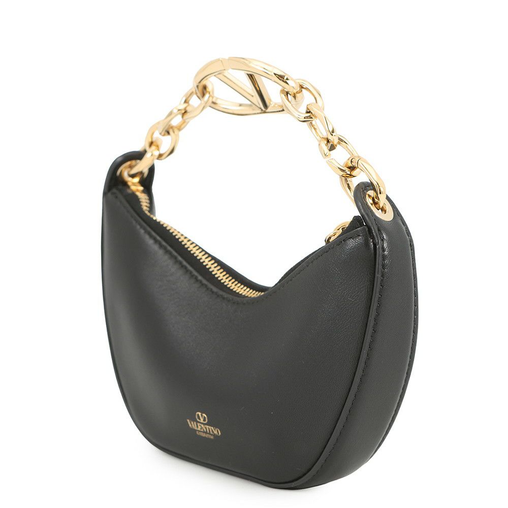 ヴァレンティノ・ガラヴァーニ ハンドバッグ Vロゴ ムーン VALENTINO 黒