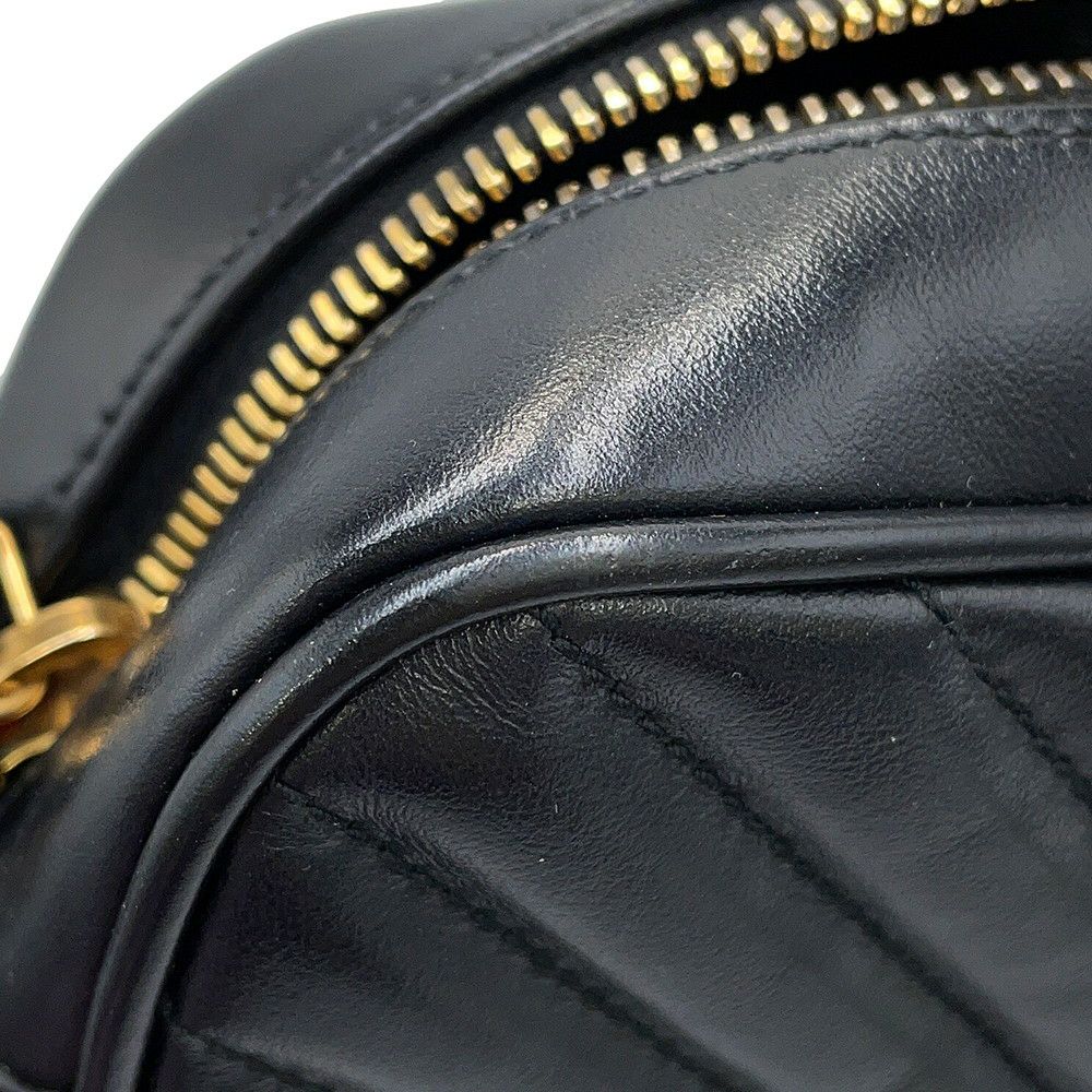 サンローランパリ ショルダーバッグ ルー カメラバッグ レザー 612544 SAINT LAURENT PARIS 黒 タッセル付き