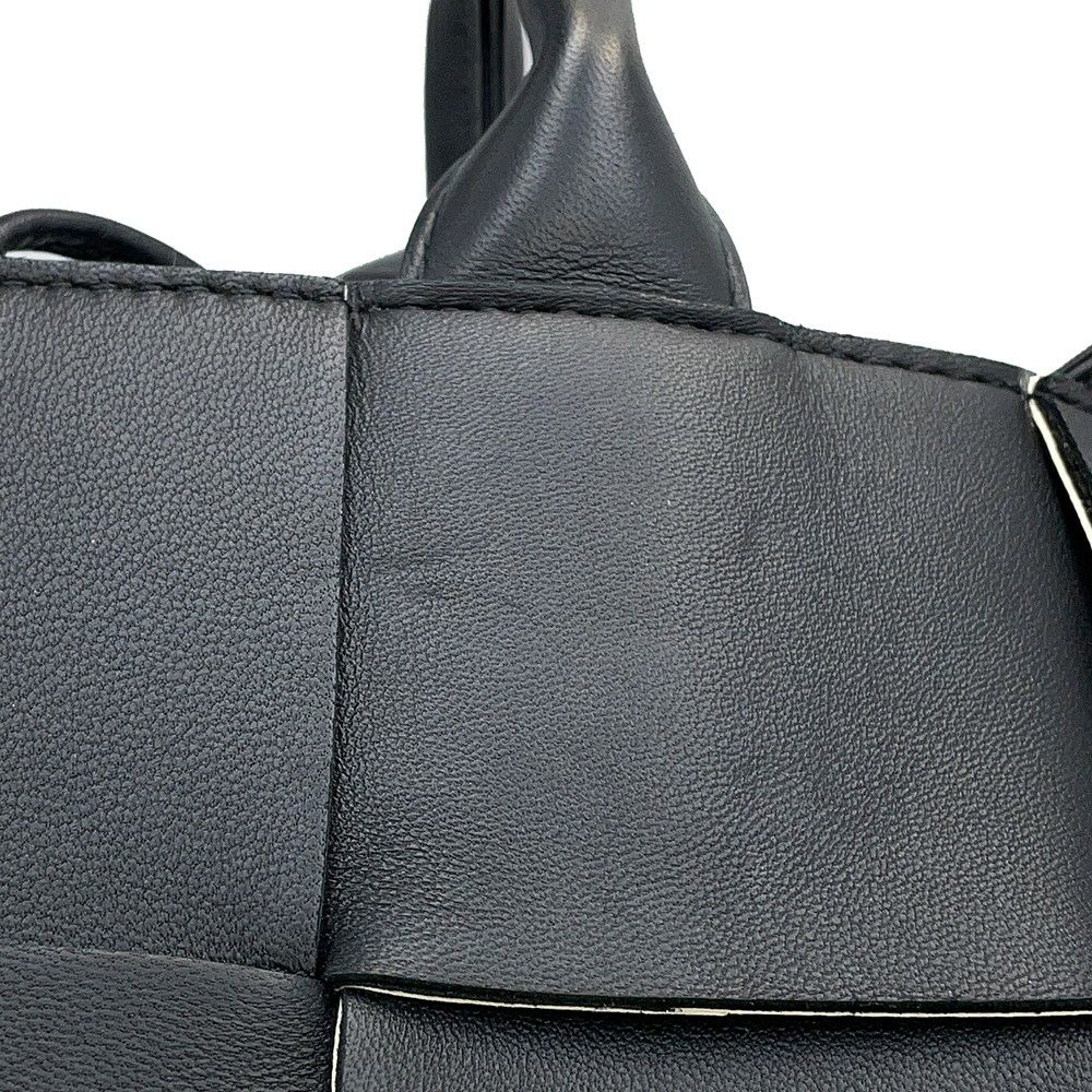 ボッテガヴェネタ ハンドバッグ マキシイントレチャート キャンディ アルコ レザー 729029 BOTTEGA VENETA 2way 黒 白