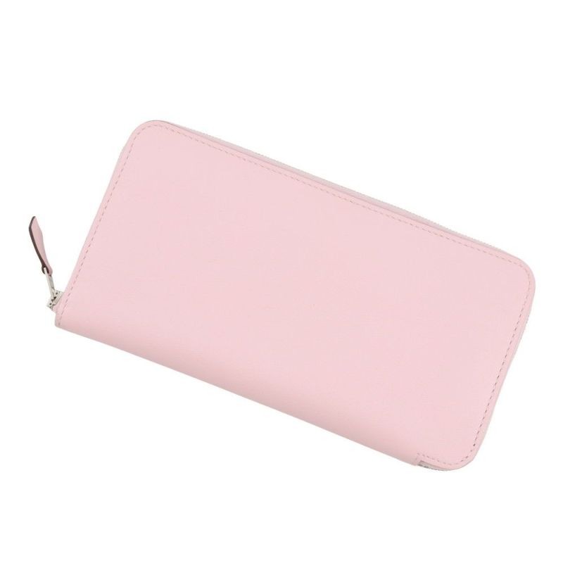 エルメス 長財布 アザップロング クラシック ローズサクラ/シルバー金具 スイフト X刻印 財布