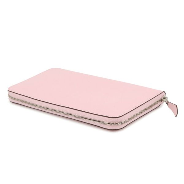 エルメス 長財布 アザップロング クラシック ローズサクラ/シルバー金具 スイフト X刻印 財布