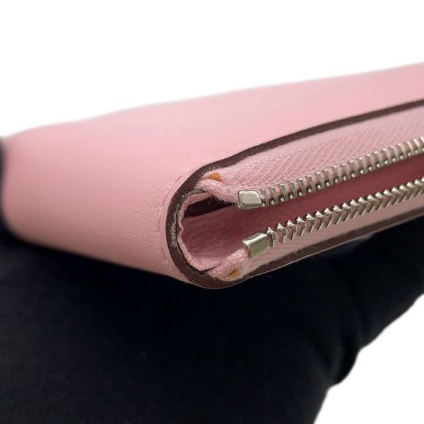 エルメス 長財布 アザップロング クラシック ローズサクラ/シルバー金具 スイフト X刻印 財布