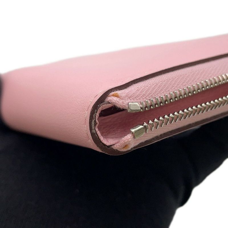 エルメス 長財布 アザップロング クラシック ローズサクラ/シルバー金具 スイフト X刻印 財布