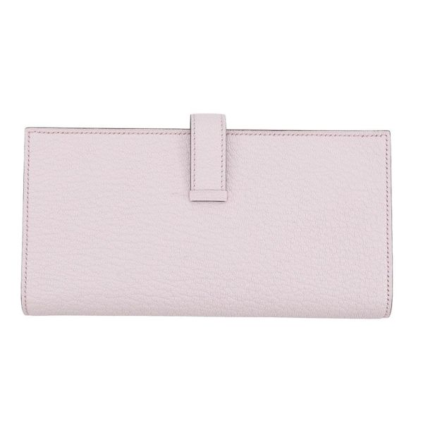 エルメス 長財布 ベアンスフレ モーヴペール/シルバー金具 シェブルミゾル K刻印 HERMES 財布 シェーブル