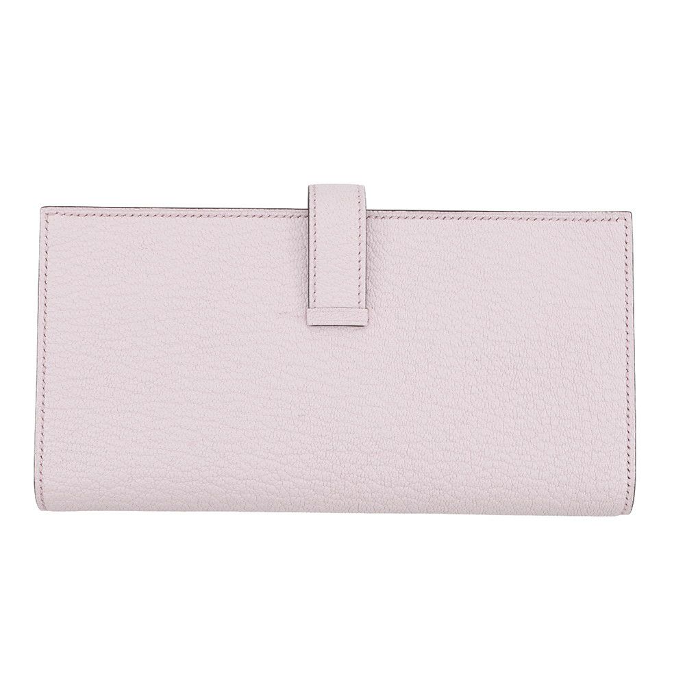 エルメス 長財布 ベアンスフレ モーヴペール/シルバー金具 シェブルミゾル K刻印 HERMES 財布 シェーブル