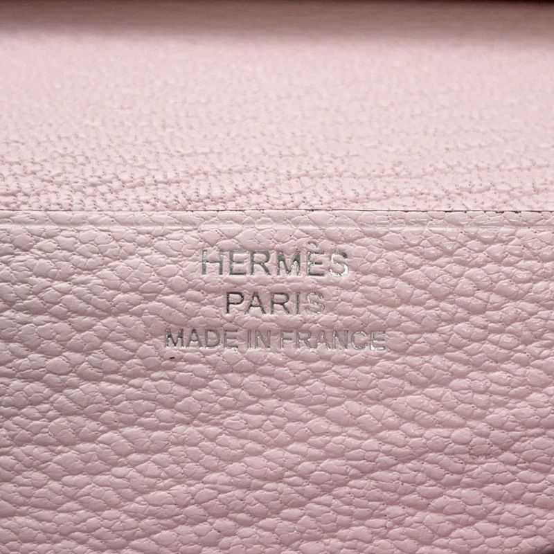 エルメス 長財布 ベアンスフレ モーヴペール/シルバー金具 シェブルミゾル K刻印 HERMES 財布 シェーブル