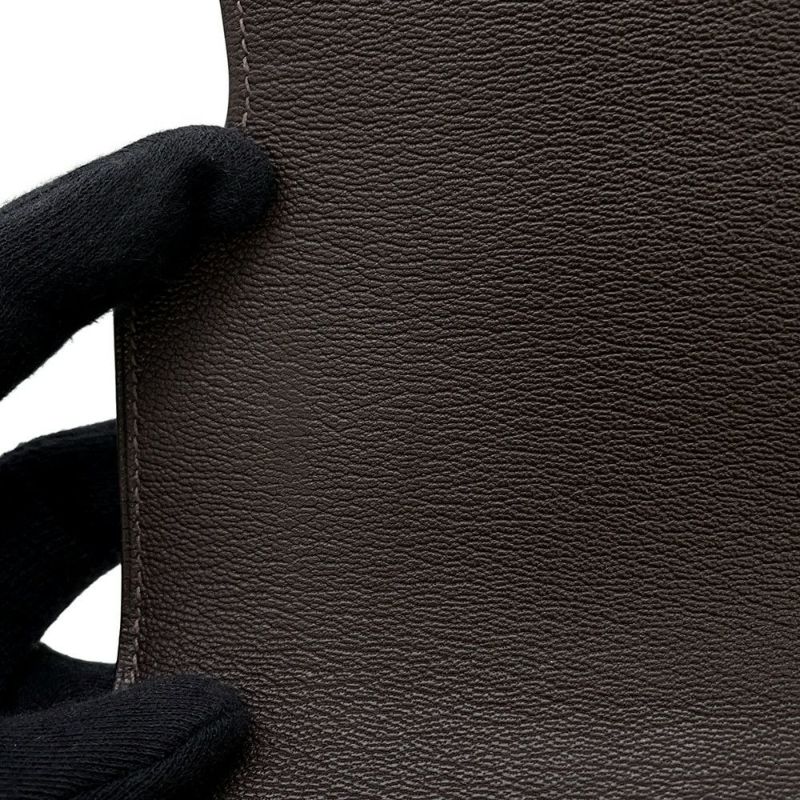 エルメス 財布 ロウリス ルリ スリム エベンヌ/シルバー金具 アリゲーターマット D刻印 財布