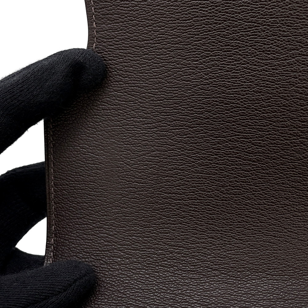 エルメス 財布 ロウリス ルリ スリム エベンヌ/シルバー金具 アリゲーターマット D刻印 財布