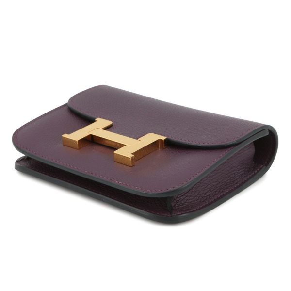エルメス 財布 コンスタンス スリム カシス/ブルーロイヤル/ゴールド金具 エバーカラー U刻印 財布