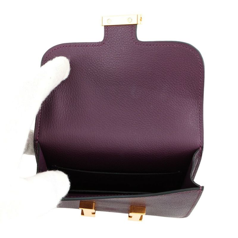 エルメス 財布 コンスタンス スリム カシス/ブルーロイヤル/ゴールド金具 エバーカラー U刻印 財布