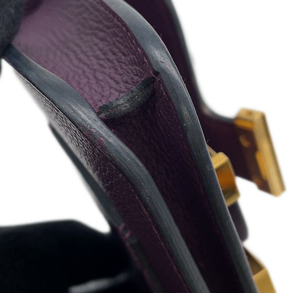 エルメス 財布 コンスタンス スリム カシス/ブルーロイヤル/ゴールド金具 エバーカラー U刻印 財布