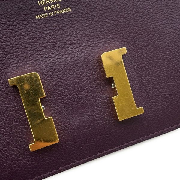 エルメス 財布 コンスタンス スリム カシス/ブルーロイヤル/ゴールド金具 エバーカラー U刻印 財布