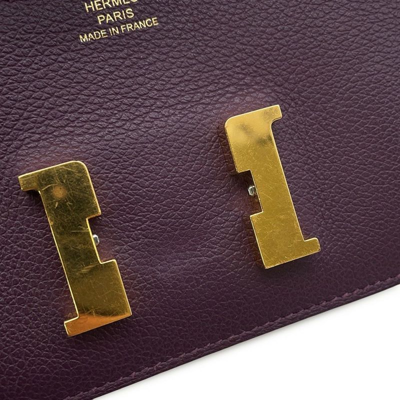 エルメス 財布 コンスタンス スリム カシス/ブルーロイヤル/ゴールド金具 エバーカラー U刻印 財布
