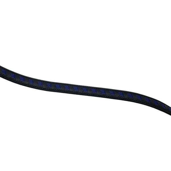 エルメス ショルダーストラップ バンドリエールトレサージュドゥキュイール ブラック/ブルーアンクル/ゴールド金具 エプソン C刻印 黒