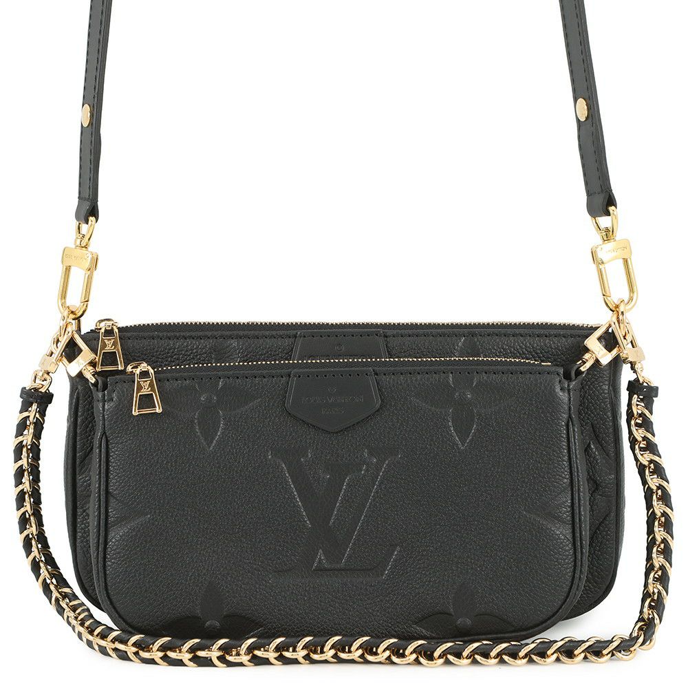 ルイヴィトン ショルダーバッグ モノグラム・アンプラント ミュルティ・ポシェット・アクセソワール M80399 LOUIS VUITTON 黒 ブラック