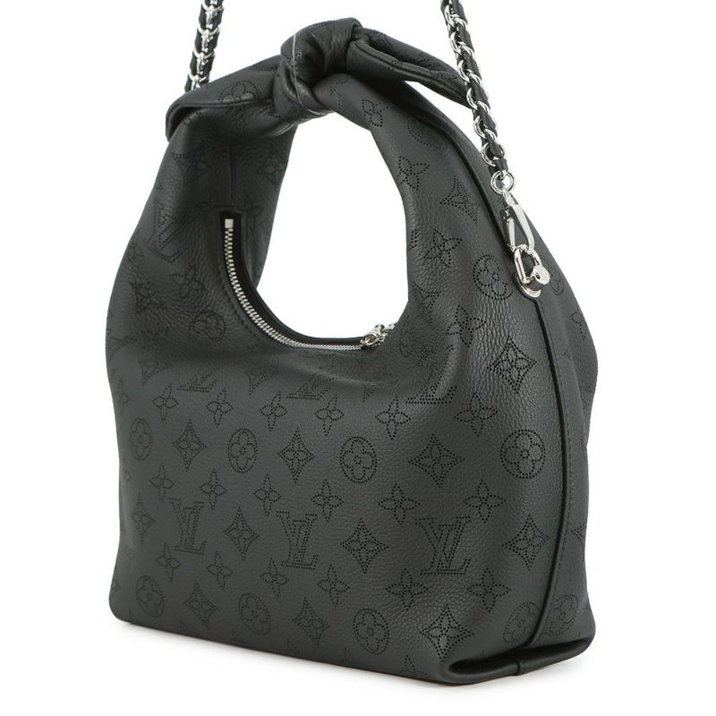 ルイヴィトン ハンドバッグ モノグラム・マヒナ ホワイ・ノットPM M20703 2way 黒 ブラック