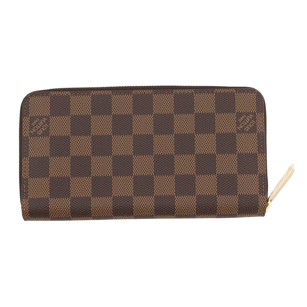 ルイヴィトン 長財布 ダミエ・エベヌ ジッピー・ウォレット N60046 LOUIS VUITTON ヴィトン 財布 ピンク ラウンドファスナー