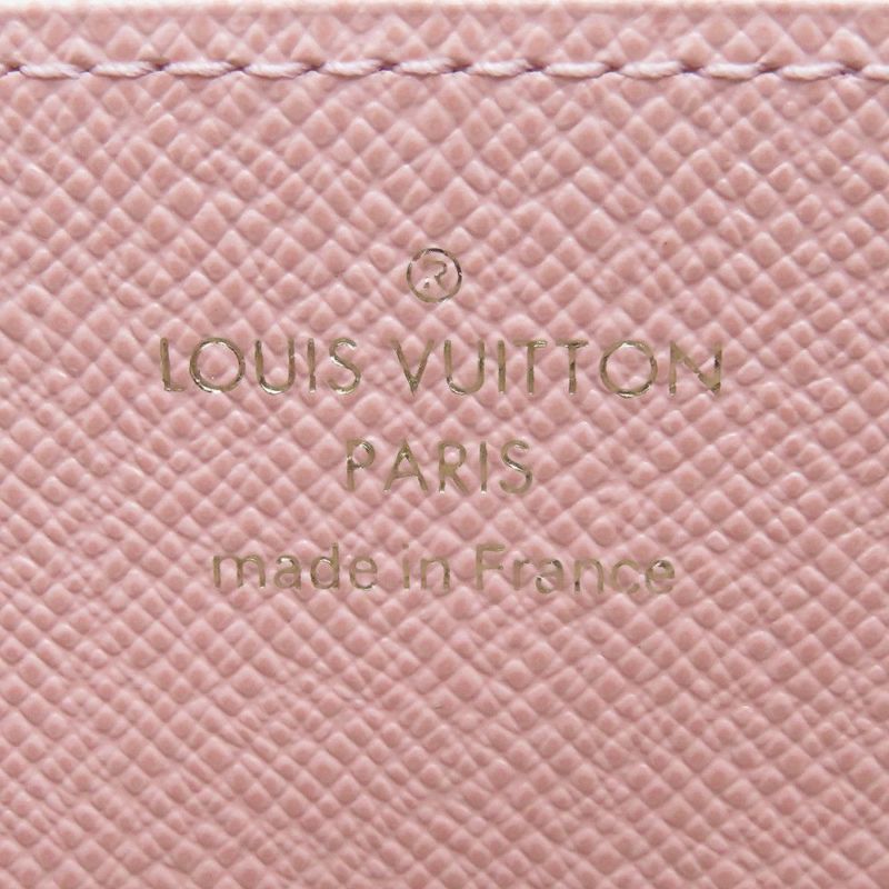 ルイヴィトン 長財布 ダミエ・エベヌ ジッピー・ウォレット N60046 LOUIS VUITTON ヴィトン 財布 ピンク ラウンドファスナー