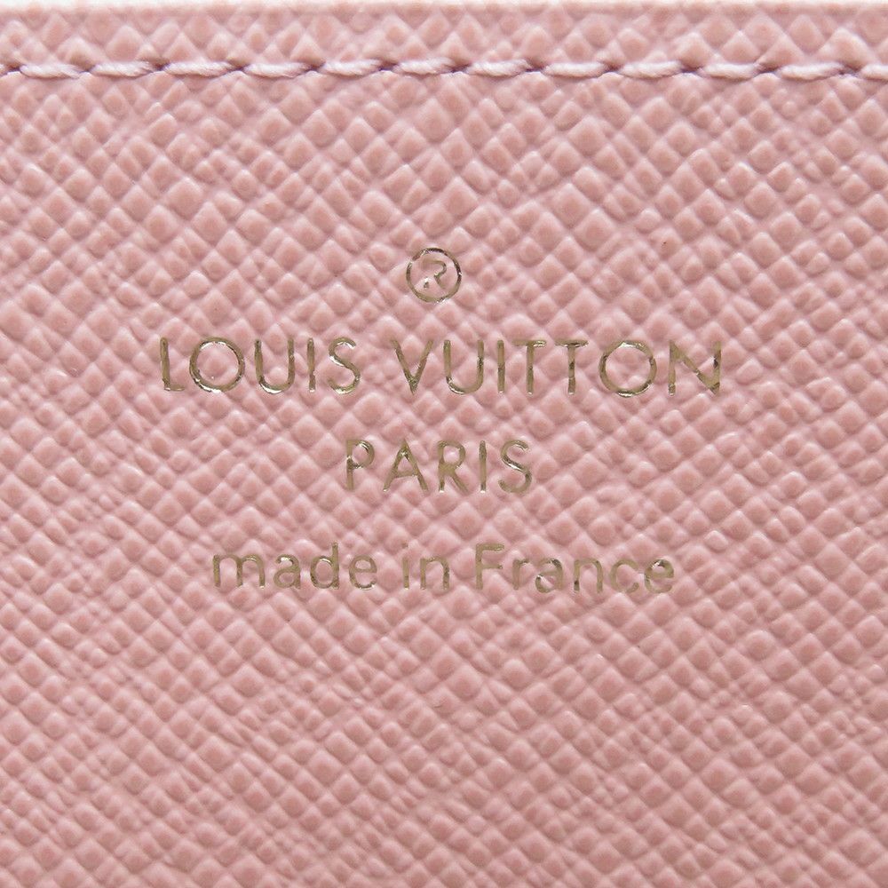ルイヴィトン 長財布 ダミエ・エベヌ ジッピー・ウォレット N60046 LOUIS VUITTON ヴィトン 財布 ピンク ラウンドファスナー