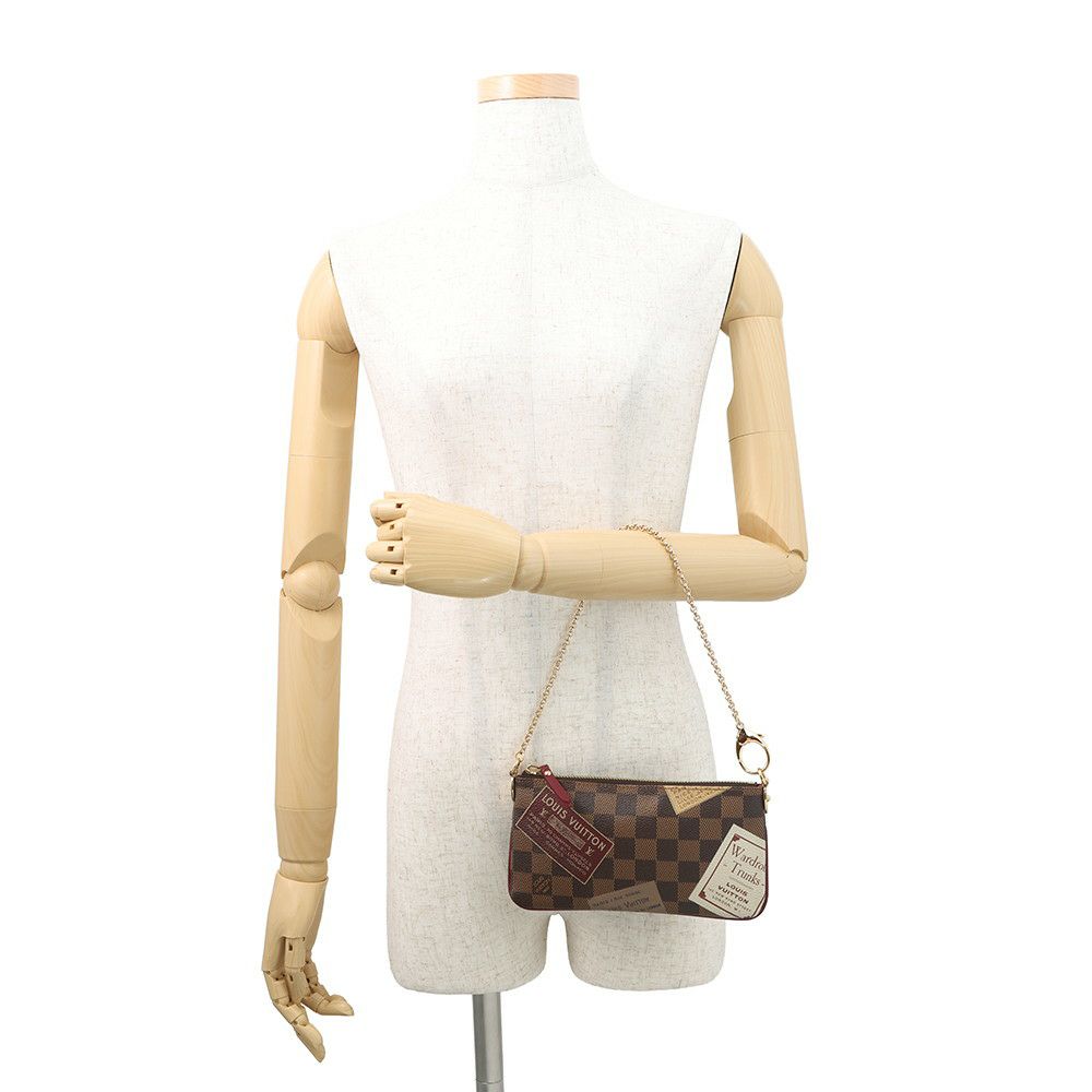 ルイヴィトン ハンドバッグ ダミエ・エベヌ ポシェット・ミラ ラベルコレクション MM N63080 ヴィトン ポーチ