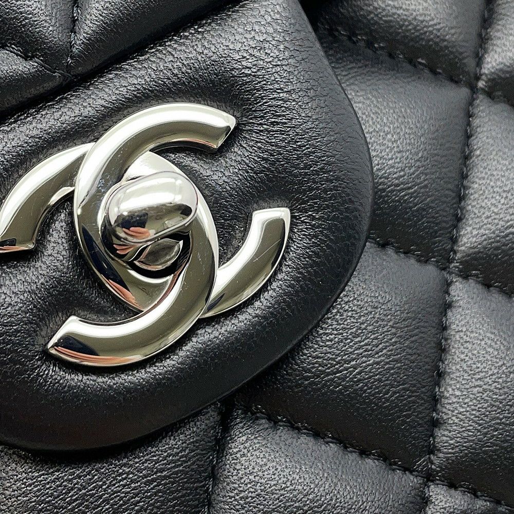 シャネル チェーンショルダーバッグ マトラッセ23 ココマーク ダブルチェーン ラムスキン A01113 CHANEL バッグ 黒
