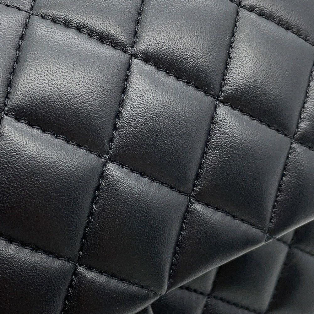 シャネル チェーンショルダーバッグ マトラッセ23 ココマーク ダブルチェーン ラムスキン A01113 CHANEL バッグ 黒