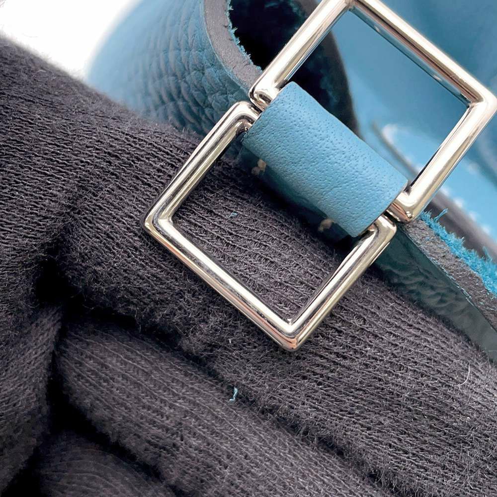エルメス ハンドバッグ ピコタンロックMM ニューブルージーン/シルバー金具 トリヨンクレマンス W刻印