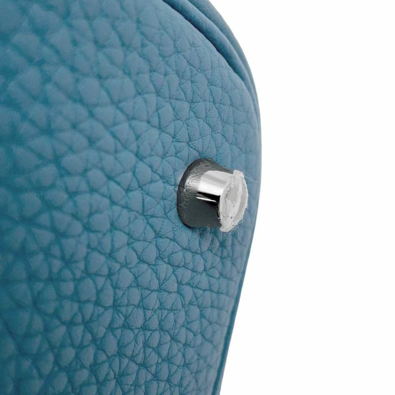 エルメス ハンドバッグ ピコタンロックMM ニューブルージーン/シルバー金具 トリヨンクレマンス W刻印